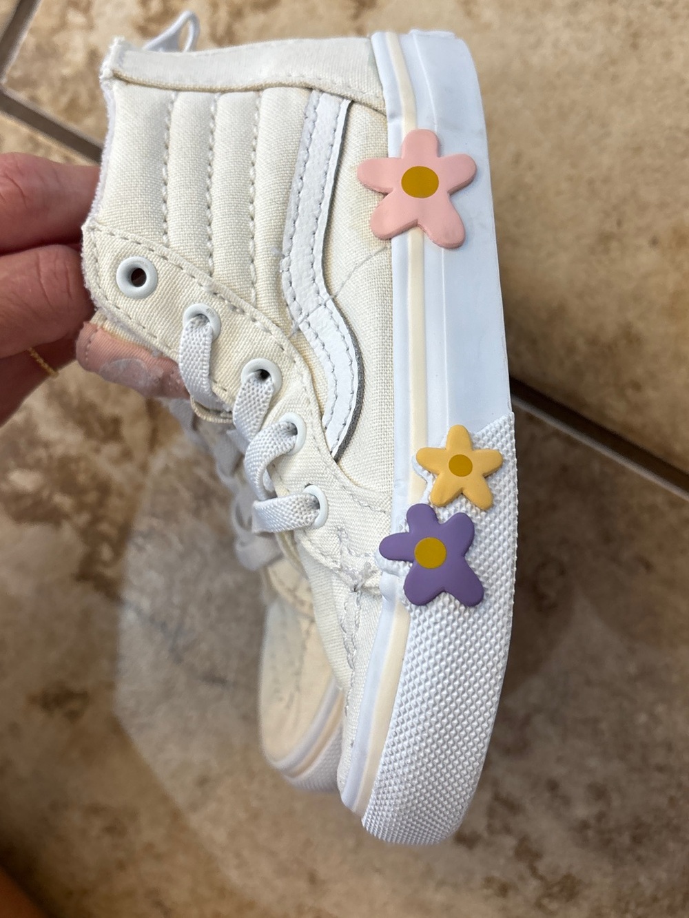 Vans Toddler Girls Flower High Top Sneakers